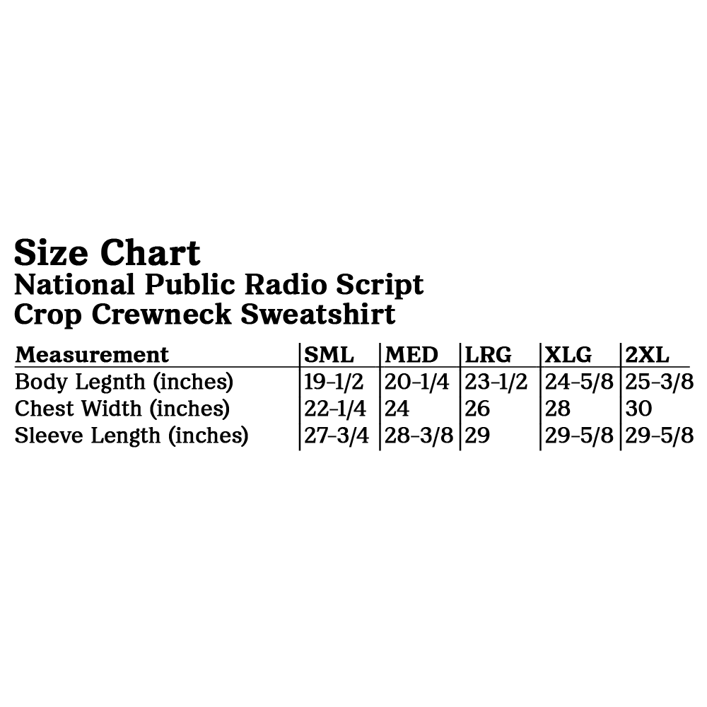 National Public Radio Script Women's Crop Crewneck Sweatshirt - Image 4