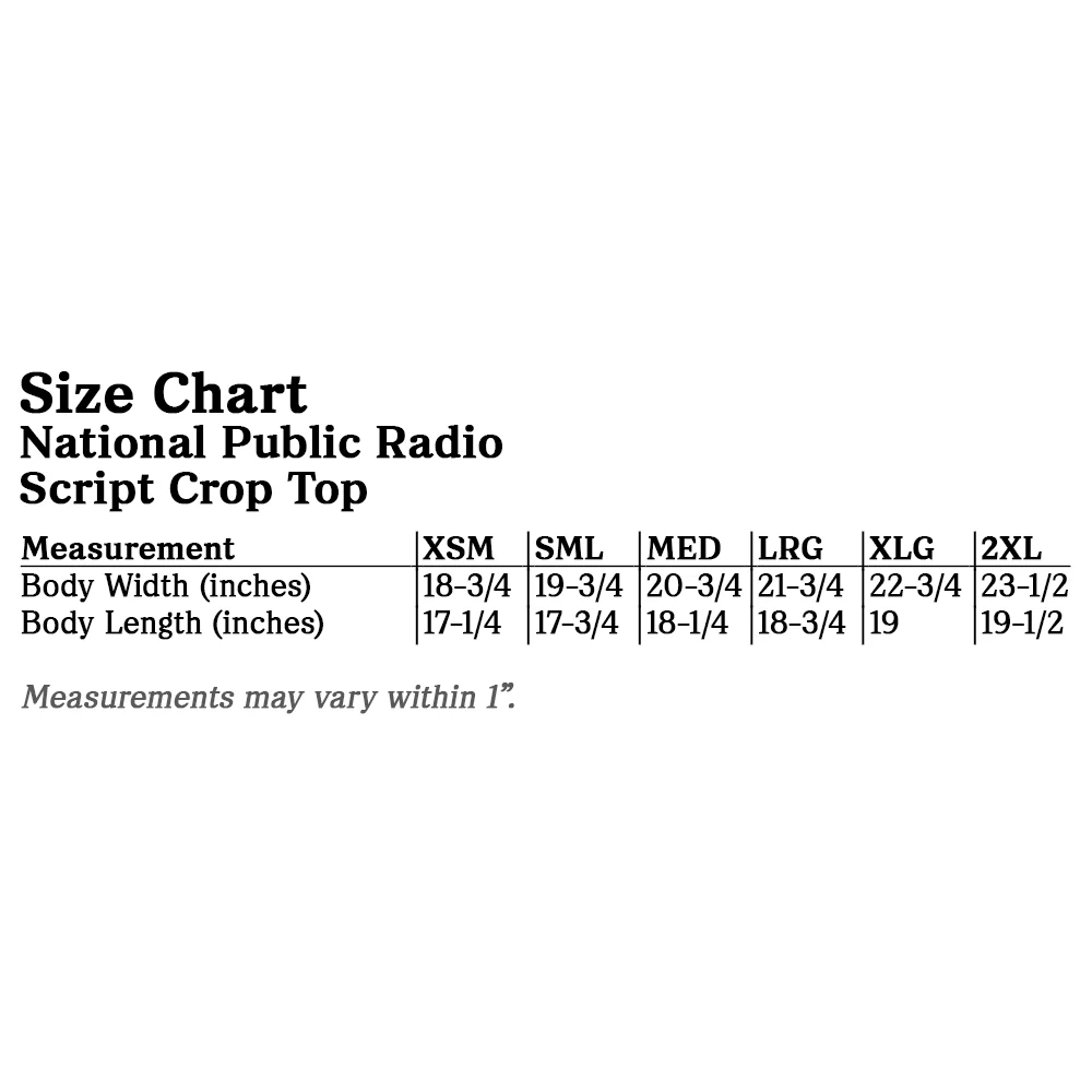 National Public Radio Script Crop Top - Image 6